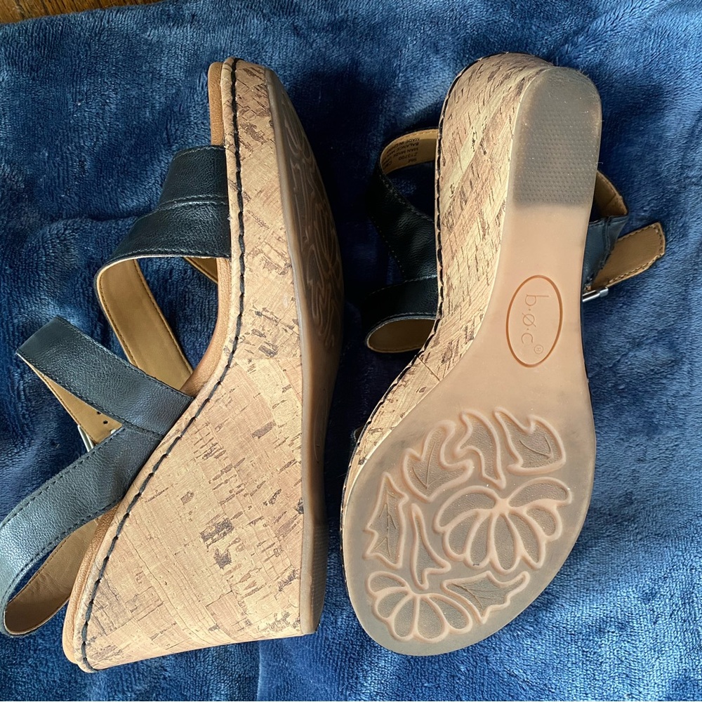 Black strap cork wedges - Picture 2 of 2